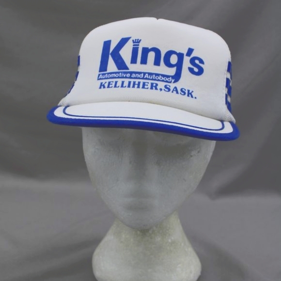 Vintage Trucker Hat - Kings Autobody 3 Striper - Adult Snapback - Picture 3 of 8